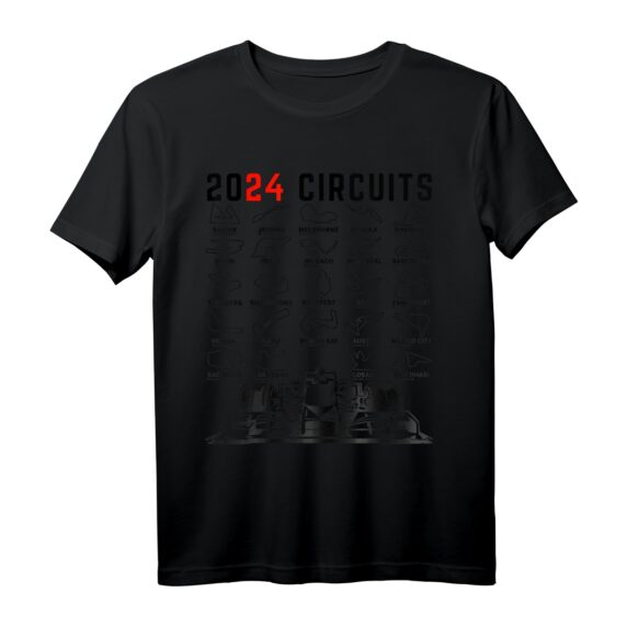 2024 Formel Racing Fan T-Shirt - Schwarz Auto Design, Perfekt für Motorsport-Fans & Geburtstagsgeschenke