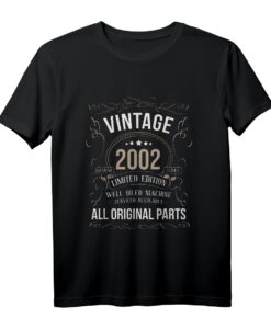 21. Geburtstag T-Shirt 2002 - Vintage Auto Design für 21-Jährige Geburtstagsgeschenk