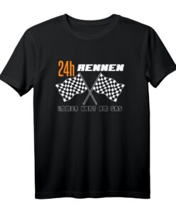 24 h Rennen T-Shirt  Immer hart am Gas am Nürburgring & Nordschleife, Lustiges Motorsport Geschenk für Männer und Frauen