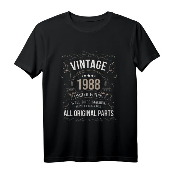 34 Geburtstag Vintage 1988 Auto Enthusiast T-Shirt - Originalteile, Retro Design für Auto-Liebhaber & Geburtstagsfeier