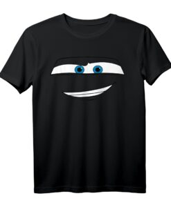 40. Geburtstag Pixar Cars Lightning McQueen Big Face T-Shirt - Offiziell lizenzierte Fanbekleidung für Autoliebhaber