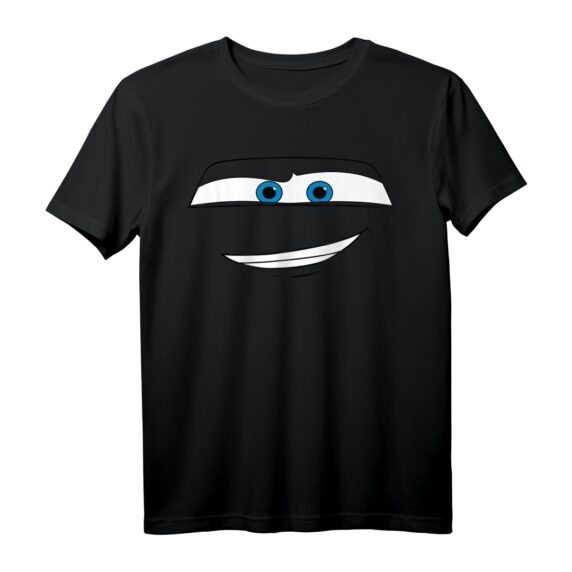 40. Geburtstag Pixar Cars Lightning McQueen Big Face T-Shirt - Offiziell lizenzierte Fanbekleidung für Autoliebhaber