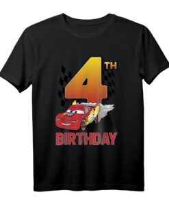 40. Geburtstag Pixar Cars Lightning McQueen T-Shirt - Offiziell lizenziertes Fanartikel für Kinder und Fans zum Kindergeburtstag