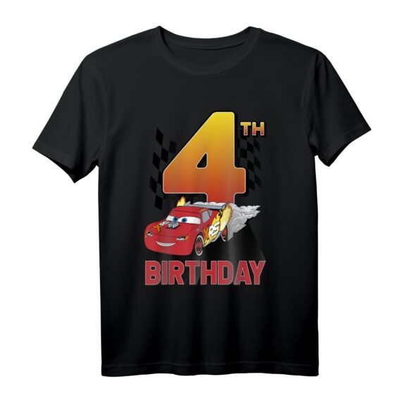 40. Geburtstag Pixar Cars Lightning McQueen T-Shirt - Offiziell lizenziertes Fanartikel für Kinder und Fans zum Kindergeburtstag