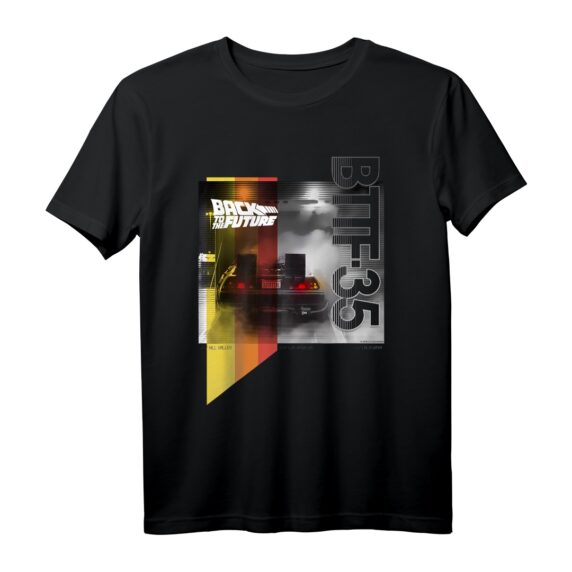 40. Geburtstag T-Shirt mit DeLorean Smoke - Official Licensed Anniversary Geschenk für Back to the Future Fans