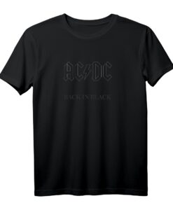 AC/DC Back in Black Albumcover T-Shirt  Offizielles Rockband Merch für Fans