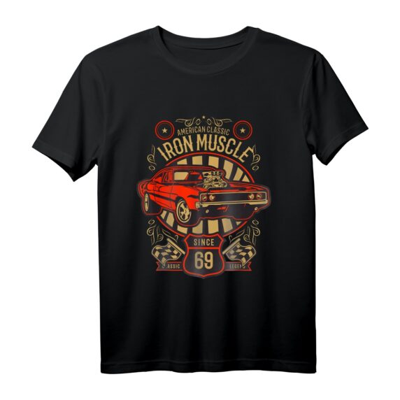 American Classic Iron Muscle Muscle-Car T-Shirt - Vintage Hotrod & Rat-Rod Geschenk für US-Car Fans & Muscle-Car Liebhaber