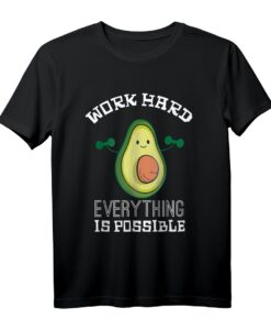 Arbeiten Sie hart mit Avo-Cardio-Training für Gewichtsverlust T-Shirt  Lustiges, niedliches Fitness-Shirt für tägliches Cardio & Abnehmen