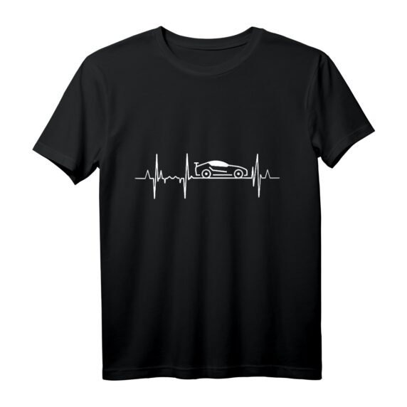 Auto Tuning Herzschlag Sportwagen Liebhaber T-Shirt - Perfektes Geschenk für Auto Enthusiasten und Tuning Fans