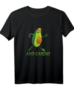 Avo-Cardio Lustiges Avocado Workout T-Shirt  Perfektes Geschenk für Veganer, Vegetarier, Läufer & Marathonläufer zu Weihnachten & Geburtstag