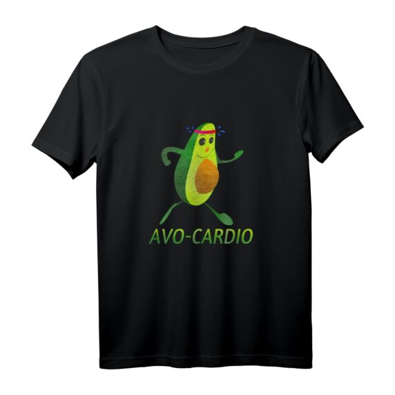 Avo-Cardio Lustiges Avocado Workout T-Shirt  Perfektes Geschenk für Veganer, Vegetarier, Läufer & Marathonläufer zu Weihnachten & Geburtstag