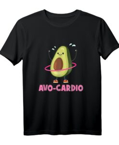 Avo-Cardio! Lustiges Avocado-Wortspiel T-Shirt für Veganer, Fitness- und Guacamole-Liebhaber  Perfekt als Geschenk für Sportliche und Obstfans