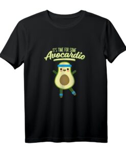 Avo-cardio Shirt Funny Avocado Workout T-Shirt  Perfekt für Yoga, Tanz und Fitness, Geschenke für Veganer und Avocado-Liebhaber