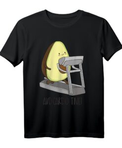 Avo-cardio Time. Lustiges Avocado Fitness Shirt  Perfektes Geschenk für Fitnessstudio, Vegetarier & Veganer