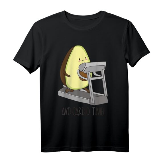 Avo-cardio Time. Lustiges Avocado Fitness Shirt  Perfektes Geschenk für Fitnessstudio, Vegetarier & Veganer