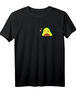 Avocado in Brusttasche - Humorvolles Veganer Vegetarier T-Shirt mit Herzmotiv, perfektes Geschenk für Foodies, Fitnessfans und Gesundheitsbewusste