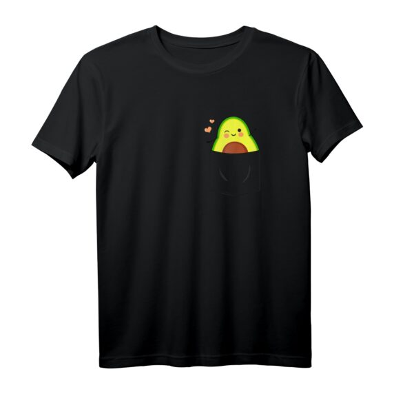 Avocado in Brusttasche - Humorvolles Veganer Vegetarier T-Shirt mit Herzmotiv, perfektes Geschenk für Foodies, Fitnessfans und Gesundheitsbewusste