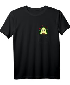 Avocado in Brusttasche Grafik Veganer Humor T-Shirt  Lustiges Geschenk für Veganer, Vegetarier und Fitness-Fans