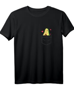 Avocado in Brusttasche T-Shirt  Lustiges Veganer Vegetarier Humor Shirt als Geschenkidee für Fitness- und Gesundheitsfans