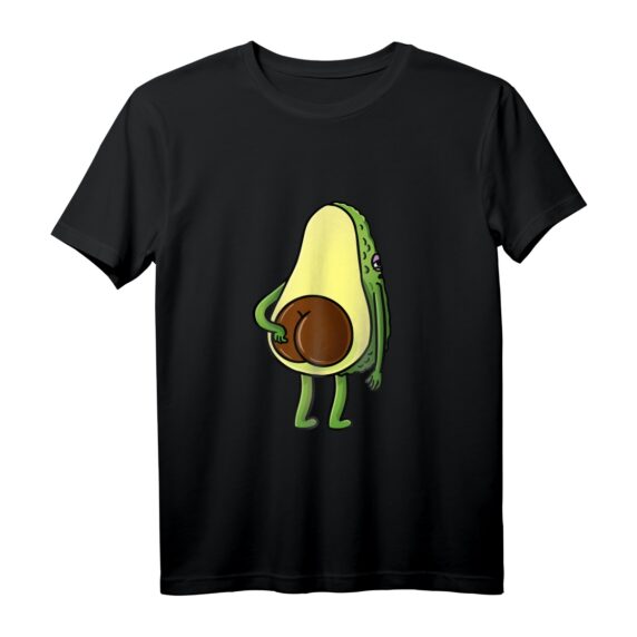 Avocado Po T-Shirt für Avocado Liebhaber  Lustiges Veganer Geschenk mit Avocado Kern Design