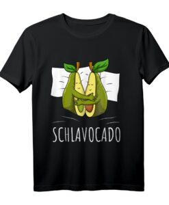 Avocado Schlafshirt Schlavocado Schlafanzug T-Shirt  Bequeme Nachtwäsche für Morgenmuffel, Langschläfer & als Geschenkidee für Familie & Freunde