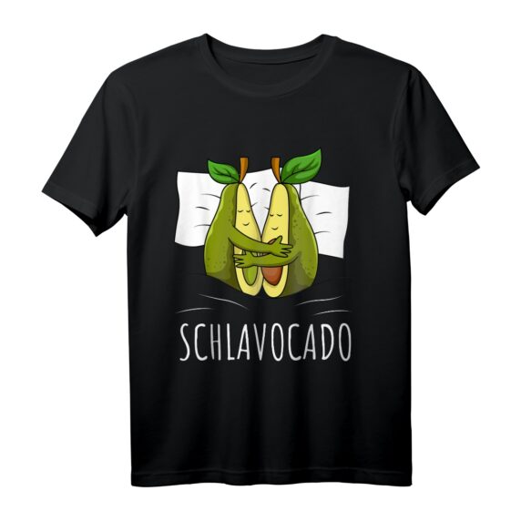 Avocado Schlafshirt Schlavocado Schlafanzug T-Shirt  Bequeme Nachtwäsche für Morgenmuffel, Langschläfer & als Geschenkidee für Familie & Freunde