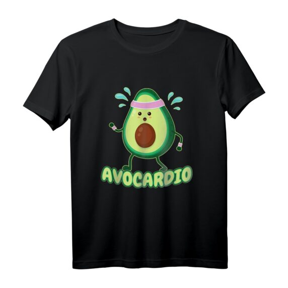 Avocardio Avo-Cardio Fitnesstraining Gym Runner Avocado T-Shirt  Perfektes Geschenk für Avocado-Fans, Veganer & Läufer