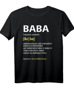 Baba Definition Türkischer Vater T-Shirt  Lustiges Geschenk zum Geburtstag oder Bayram für türkische Papas