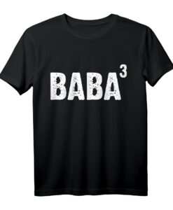 Baba hoch drei - Lustiges türkisches Papa T-Shirt für den dritten Nachwuchs, ideales Geschenk für werdende Väter
