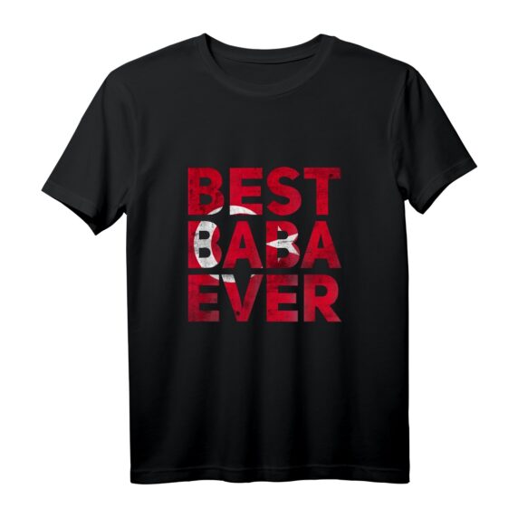 Baba Türk Bayragi Babalar Günü Geschenk - Stolzes türkisches Vater T-Shirt mit Flagge für Bayram & Vatertag