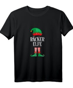 Bäcker Elfe Partnerlook Familien Outfit Weihnachten - Lustiges Elfenshirt für Frauen, Partnerlook Geschenkidee & Weihnachtskostüm