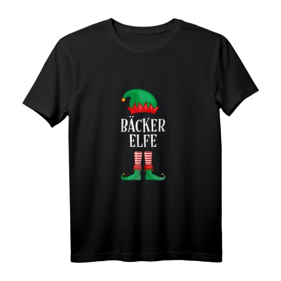 Bäcker Elfe Partnerlook Familien Outfit Weihnachten - Lustiges Elfenshirt für Frauen, Partnerlook Geschenkidee & Weihnachtskostüm