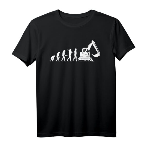 Baggerführer Evolution T-Shirt  Perfektes Design für Baggerfahrer und Bauarbeiter