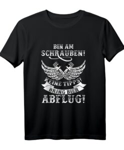Bin Am Schrauben Schrauber Mechaniker Werkzeug Auto T-Shirt  Perfektes Geschenk für Automechaniker, Schraubenschlüssel & Reparaturfans zu Weihnachten oder Geburtstag