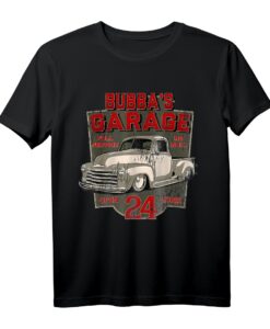 BUBBAS GARAGE American Classic Hotrod PickUp US-Car V8 Motor T-Shirt  Vintage Hotrod & Musclecar Geschenk für US-Car Fans & Oldtimer Liebhaber