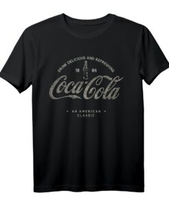 Coca-Cola 1886 An American Classic Logo T-Shirt - Offiziell lizenzierte Vintage Getränke-Mode für Männer und Frauen