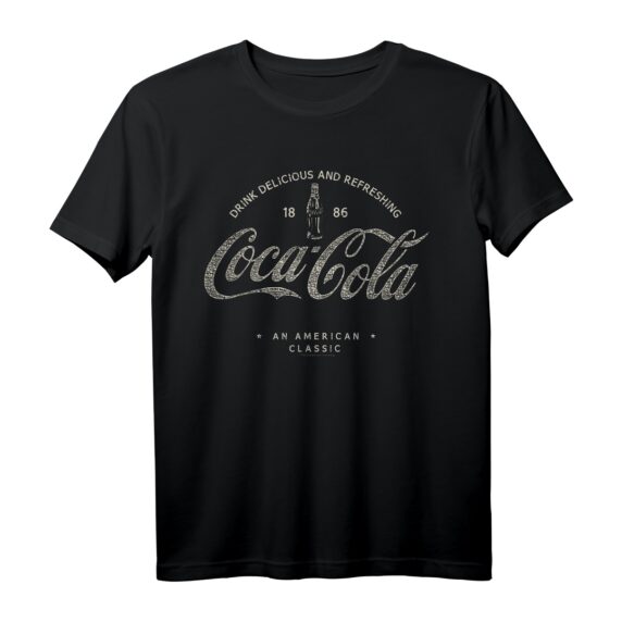 Coca-Cola 1886 An American Classic Logo T-Shirt - Offiziell lizenzierte Vintage Getränke-Mode für Männer und Frauen