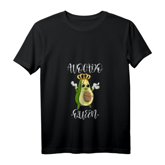 Damen Avocado Königin T-Shirt - Vegan, Keto & Gesunder Lebensstil mit V-Ausschnitt