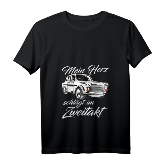 Damen Trabant 601 Rennpappe DDR Kultauto T-Shirt mit V-Ausschnitt  Nostalgisches Geschenk für Trabant Fans & DDR Auto Liebhaber