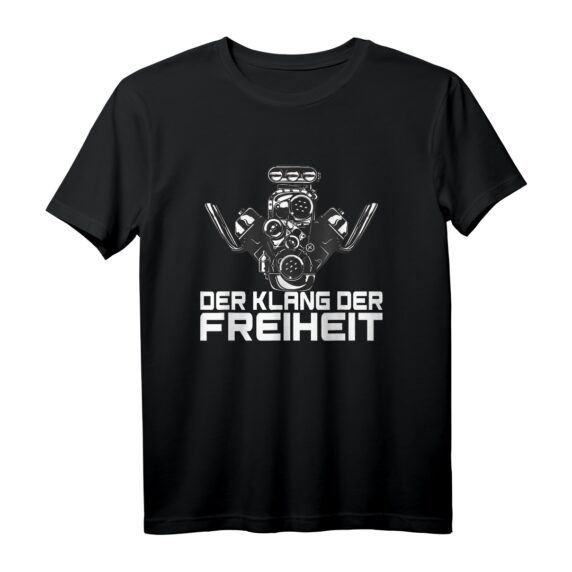 Der Klang der Freiheit V8 Hubraum Autoliebhaber T-Shirt  Perfekt für Muscle Cars, Hot Rods & Motorsport-Fans, ideales Geschenk für Tuning & Werkstatt