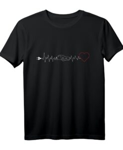 E-Auto Herzschlag EKG Elektroauto T-Shirt  Lustiges EV Design für Umweltbewusste & Auto-Fans