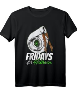 Fridays for Hubraum T-Shirt - Lustiges Auto Motiv mit Zylinderkolben für Tuning Fans, Mechaniker & Autoschrauber als Geschenk