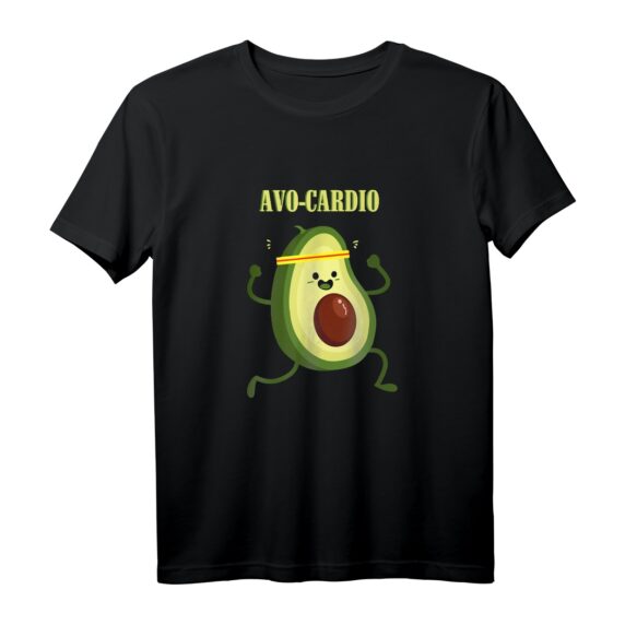 Funny Avocado Fitness T-Shirt - Humorvolles Avo-Cardio Shirt für einen gesunden Lifestyle, perfekt als Geschenk zu Weihnachten oder Geburtstag