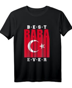 Herren Baba Vatertag Babalar Günü Geschenk - Türkisches T-Shirt mit Flagge für stolze türkische Väter