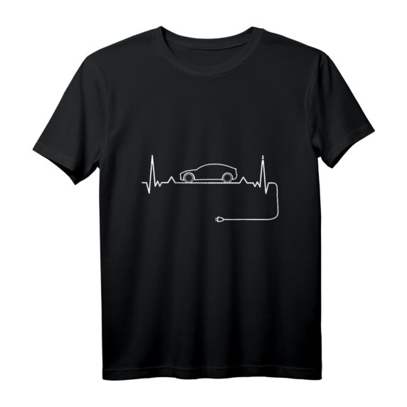 Herzschlag für Elektroauto - EKG Geschenk T-Shirt für E-Auto Fans, Umweltbewusste & Elektromobilität Enthusiasten zum Geburtstag & Weihnachten