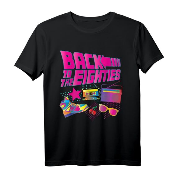 I Love 80's Retro T-Shirt  Buntes Vintage Shirt für 80er & 90er Party, Geschenk & Alltagsmode
