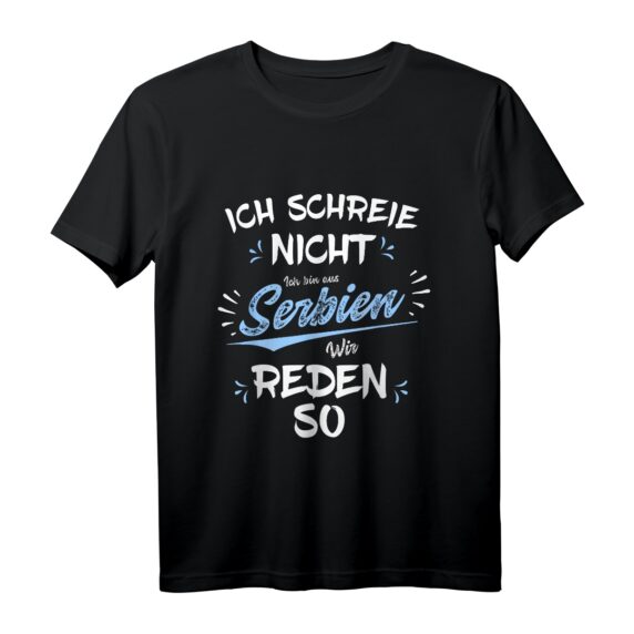 Ich bin aus Serbien - Balkan Srbija T-Shirt für Stolz, Humor und Veranstaltungen | Perfektes Geschenk zum Vatertag & Geburtstag