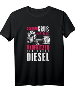 Ich fahre Diesel Lustiges Auto T-Shirt mit Hubraum Skull - Perfektes Geschenk für Autofahrer, Mechaniker & Schrauber zu Weihnachten, Geburtstag & Vatertag