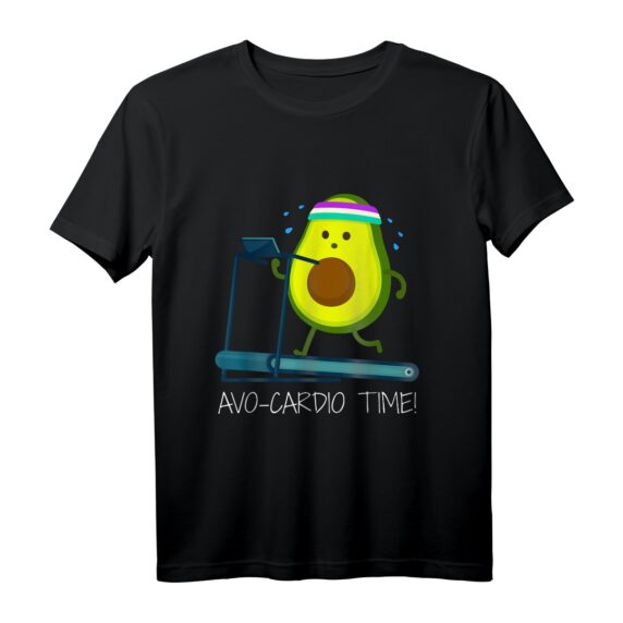 It's AVO-CARDIO Time! Lustiges Avocado Fitness T-Shirt für Sport- und Ernährungsliebhaber  Geschenkidee für Veganer, Vegetarier & Cardio-Fans