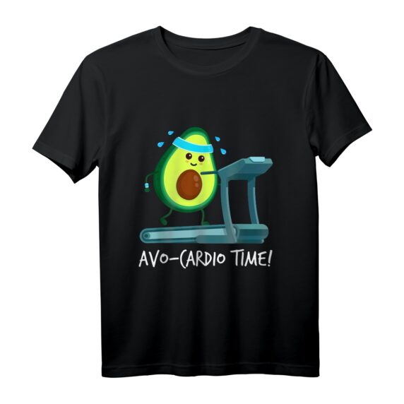 It's AVO-CARDIO Time! Lustiges Avocado Fitness T-Shirt für Sportler, Veganer & Ernährungstrainer  Perfekt für Cardio & Ausdauertraining